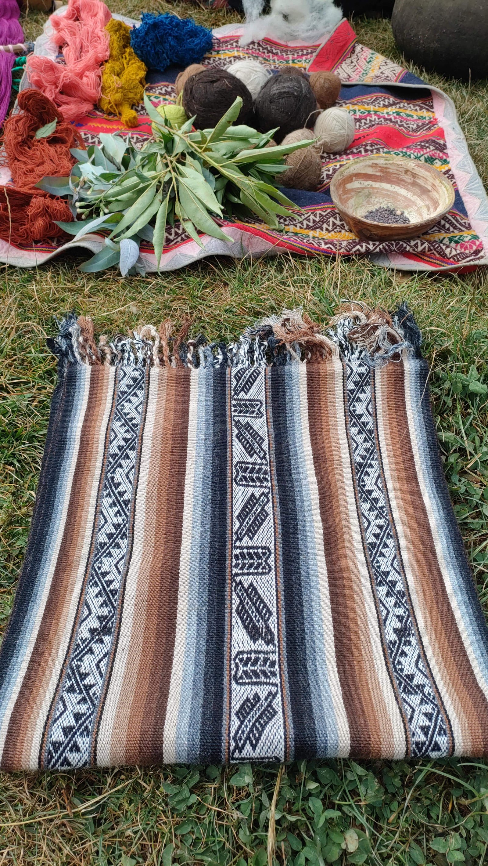 Tissu andin bicolore